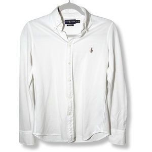 Polo Ralph Lauren Women’s Long Sleeve Oxford fit Button Down / White / Size: M